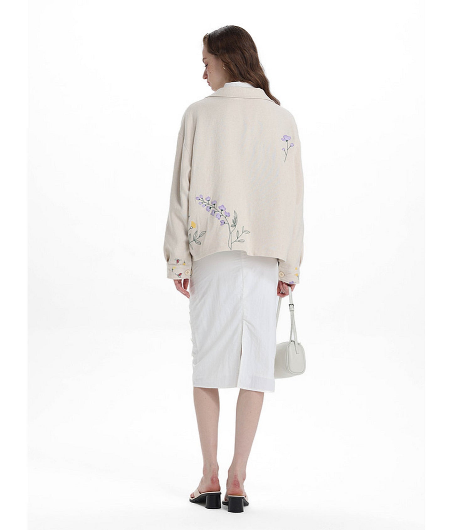 All-Over Embroidered Linen-Blend Jacket