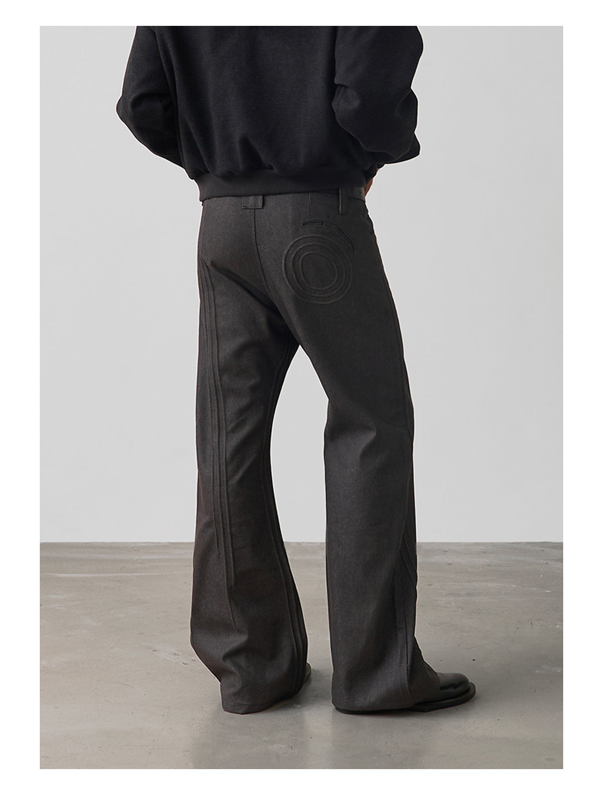 Three-dimensional Surround Straight Denim Pants