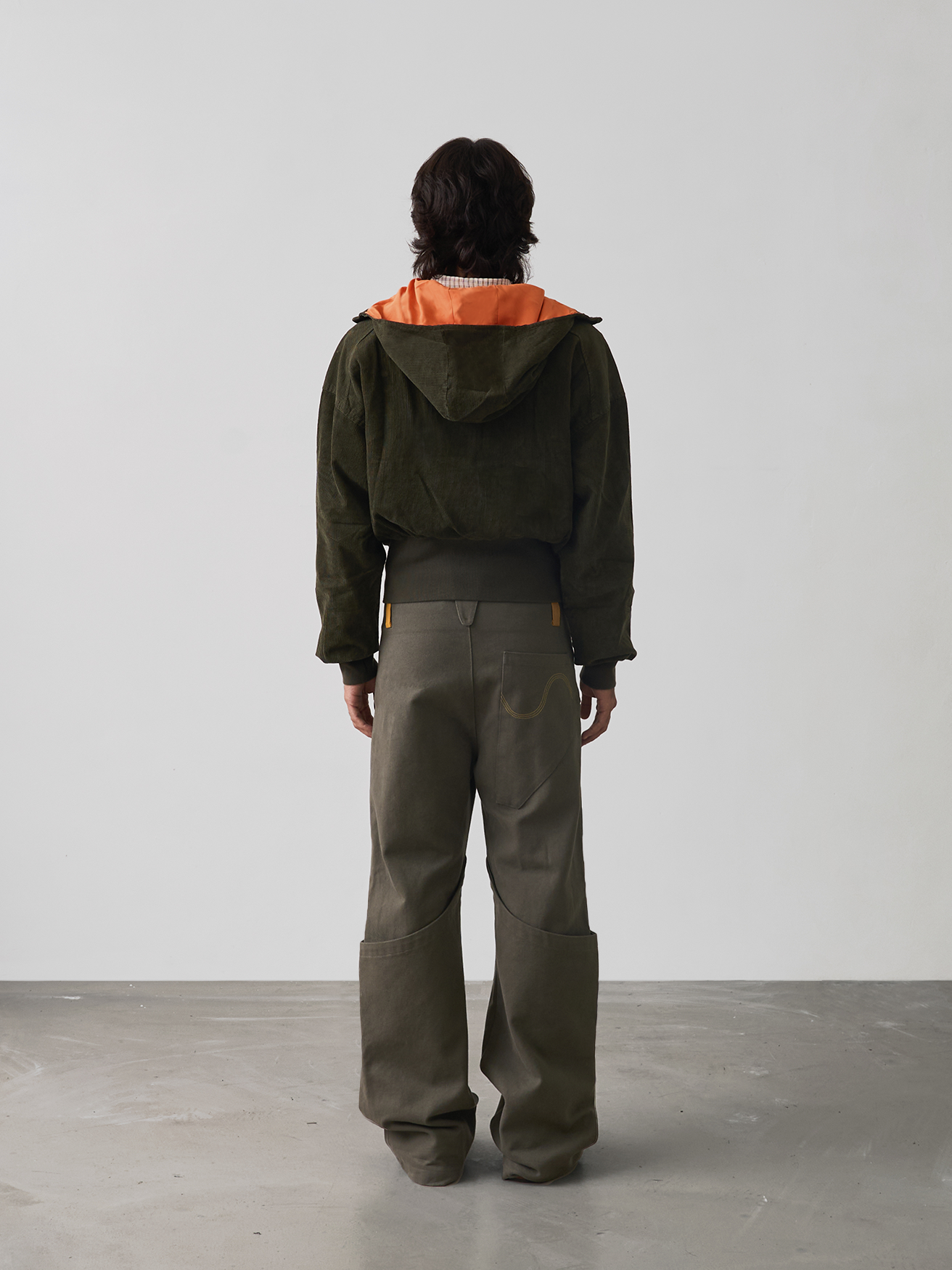 Canvas Pocket Silhouette Casual Pants