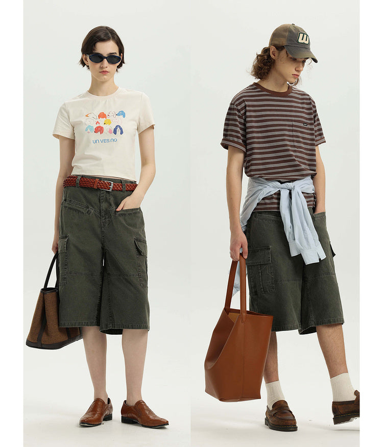 Vintage retro wash shorts