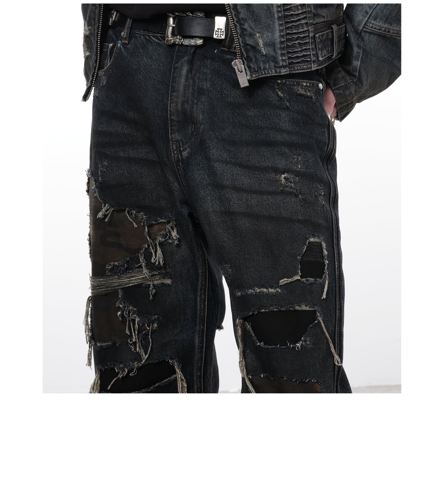 Ripped Bootcut Jeans