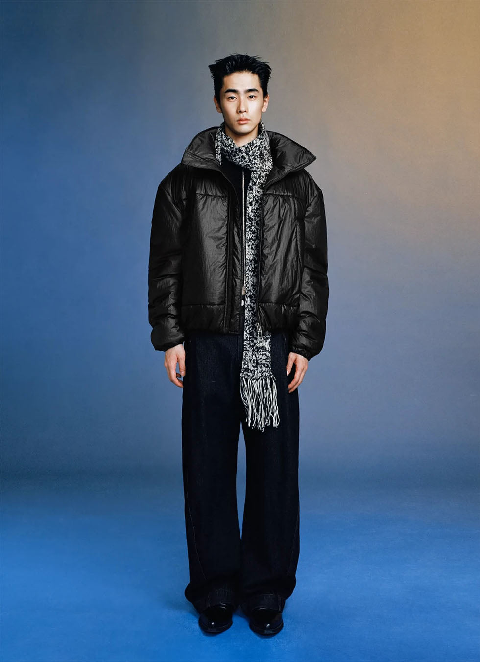 Adjustable Hood Double Zipper Casual Cotton Jacket