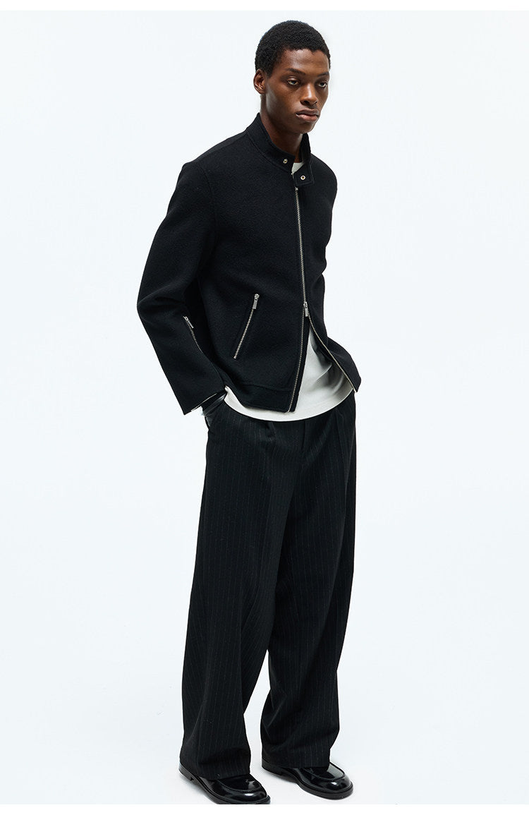 Double-Face Tweed Harrington Jacket