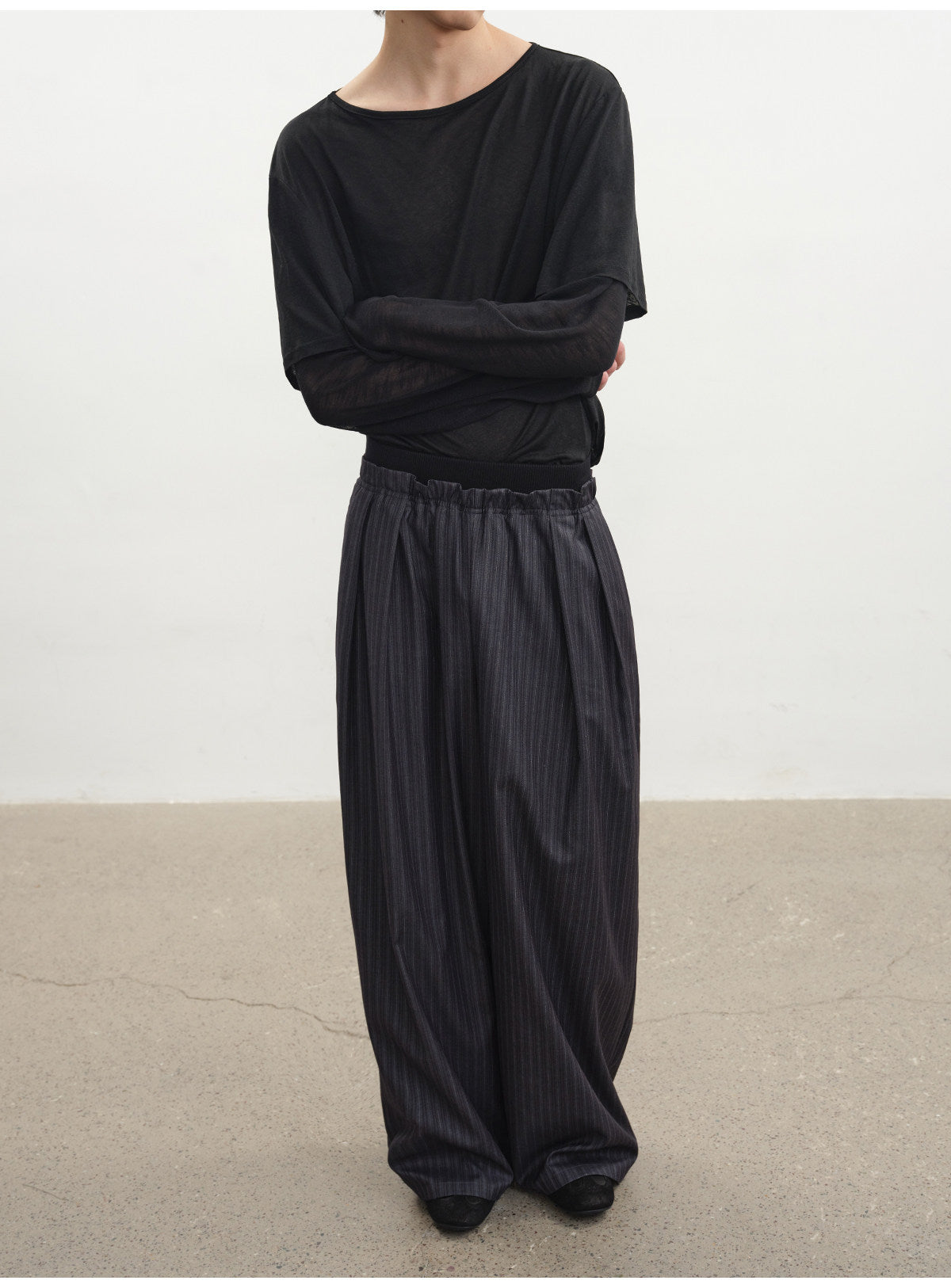 Fake Two-Piece Boat Neck T-Shirt