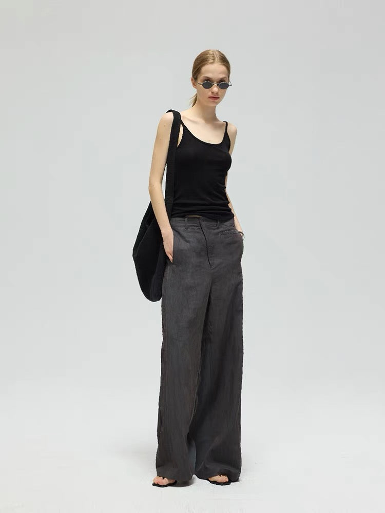 Mid-waist casual pants