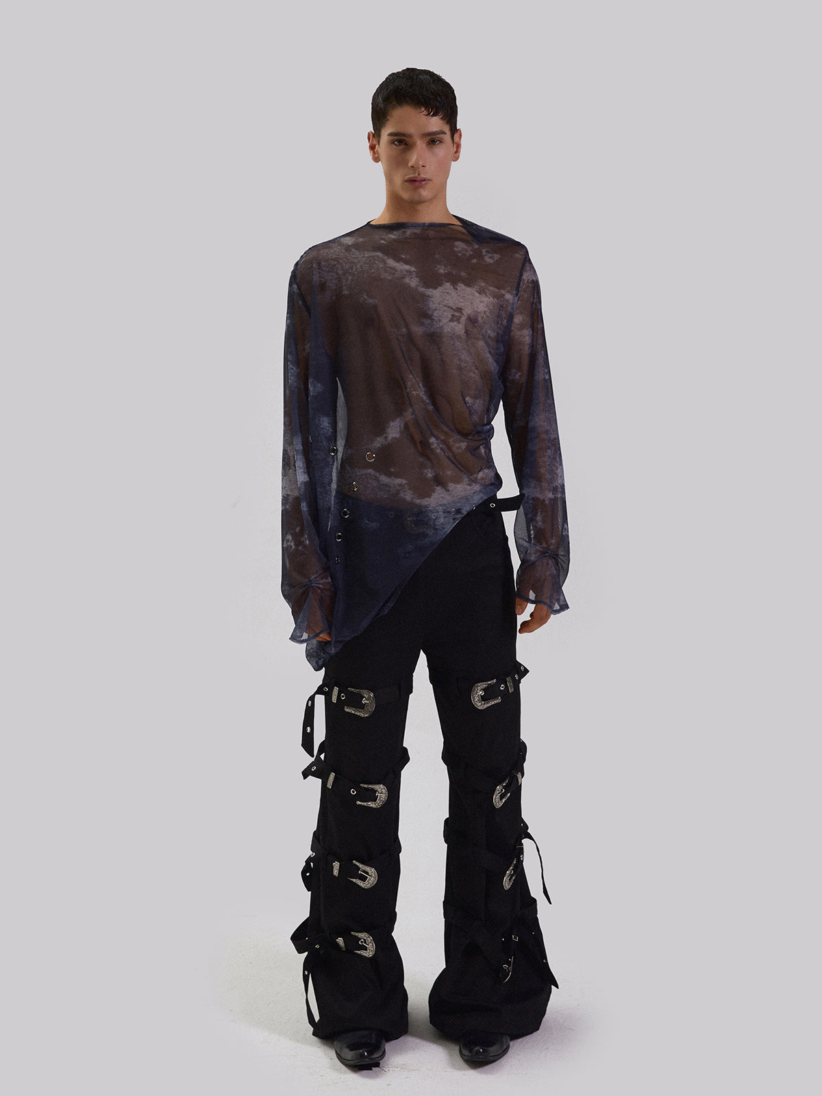 Special Shape Air Hole Mesh Bottom Shirt