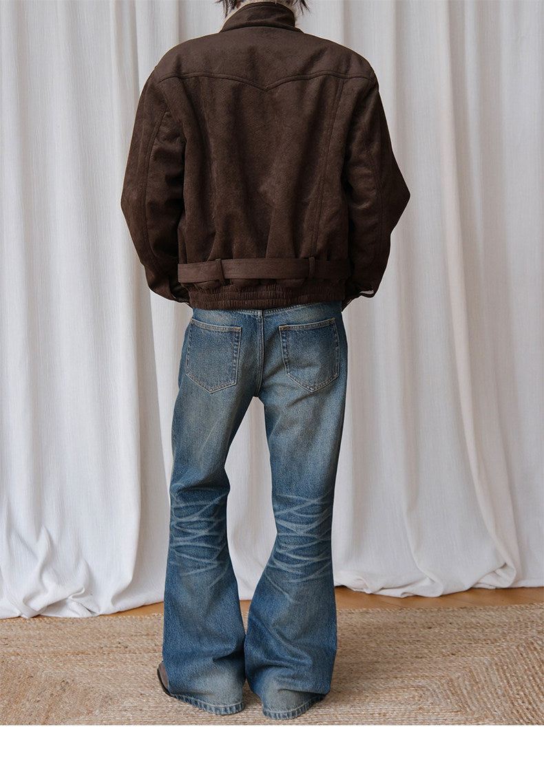 Eco-Friendly Cowhide Suede Jacket