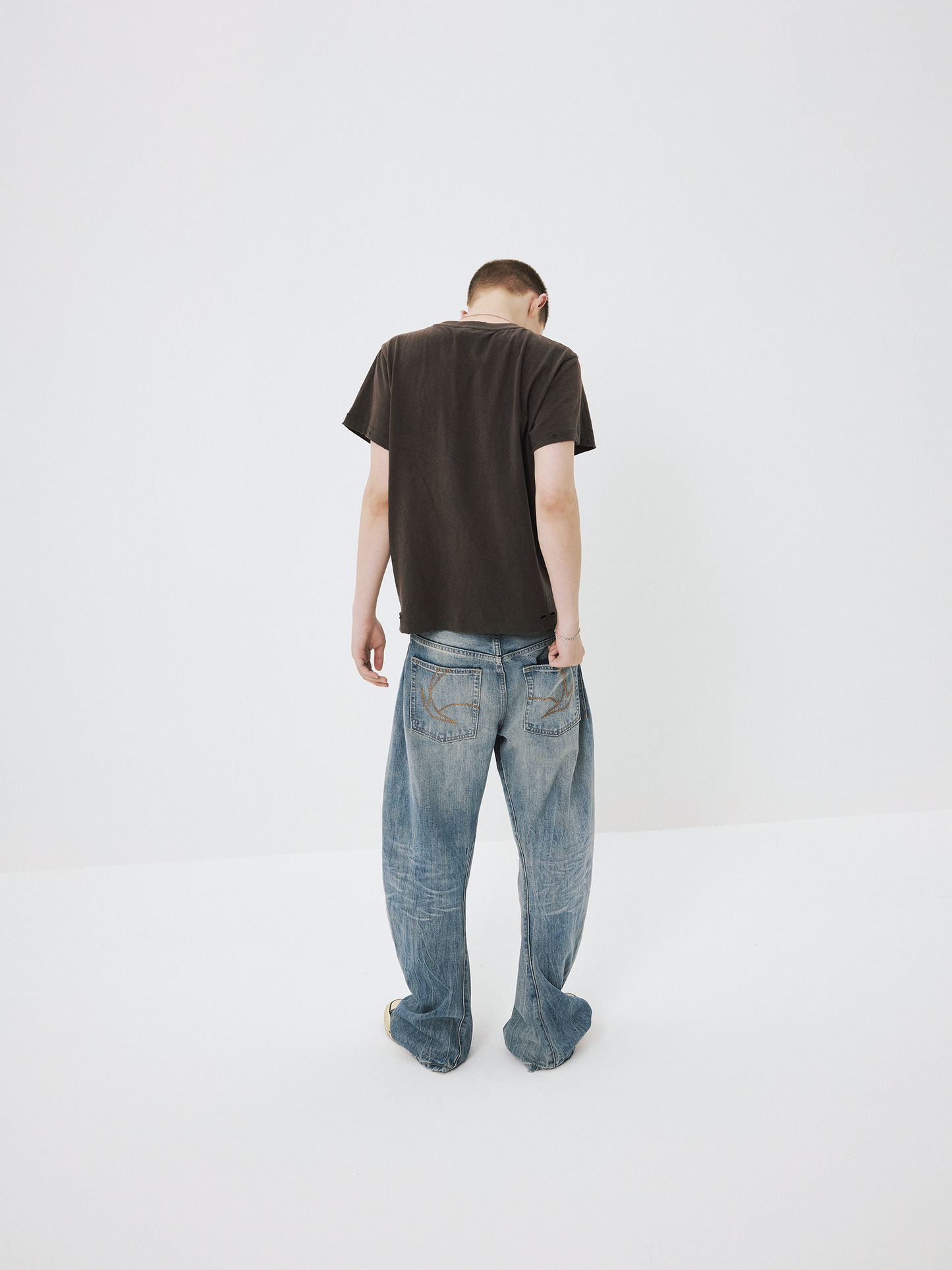 Vintage-Style Washed T-Shirt