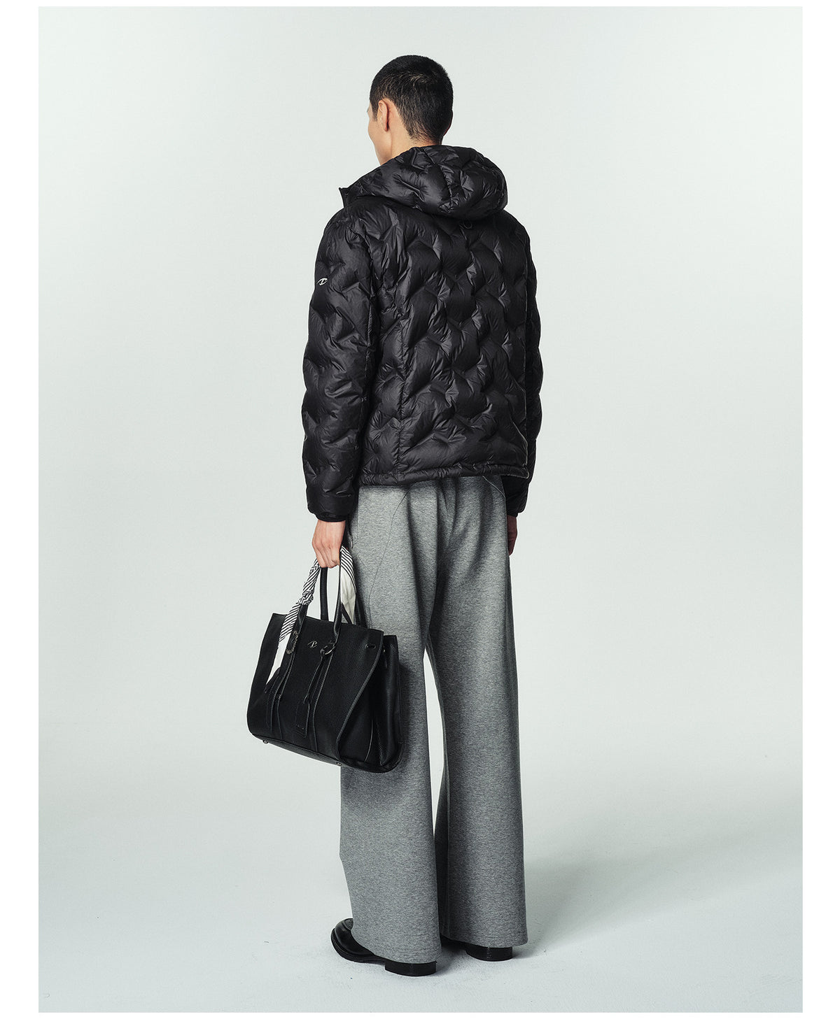 3D-Cut Straight-Leg Casual Pants