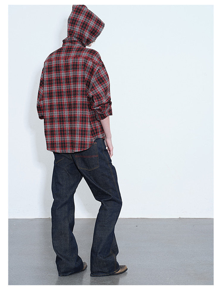 Brushed Short Hooded Shirt