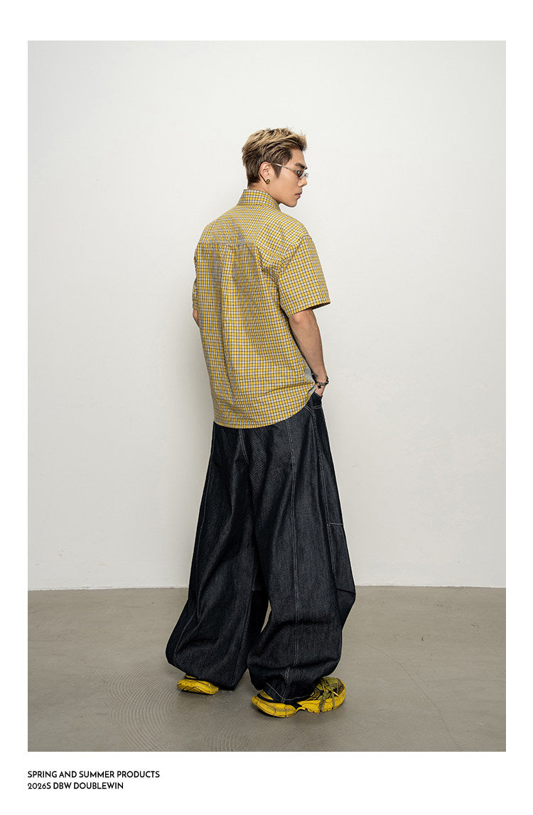 Drop-Shoulder Polo Shirt