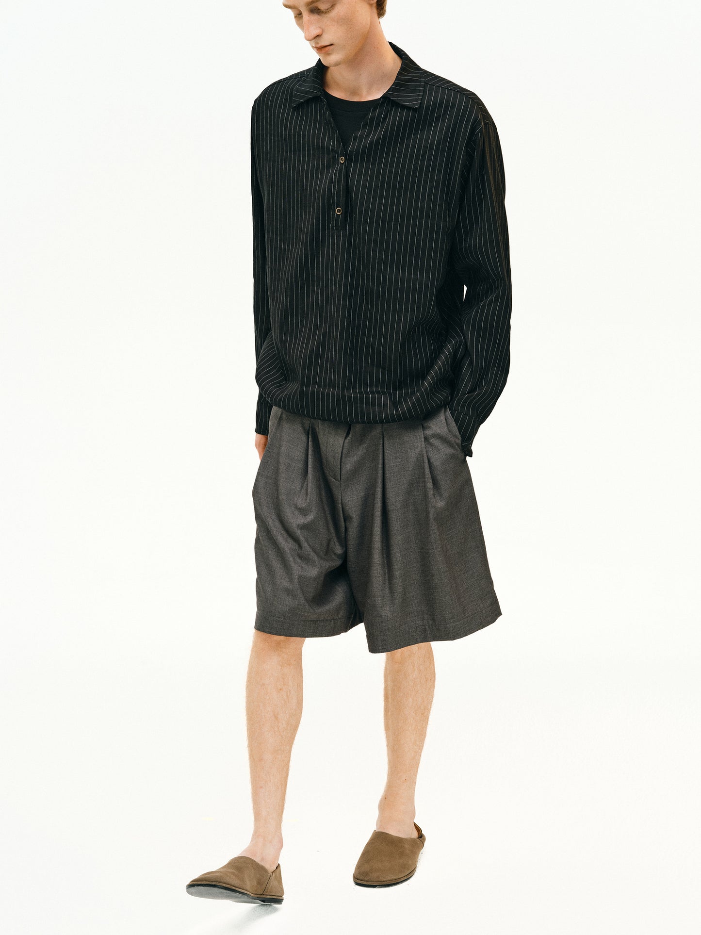 Striped Faux Two-Piece Shirt