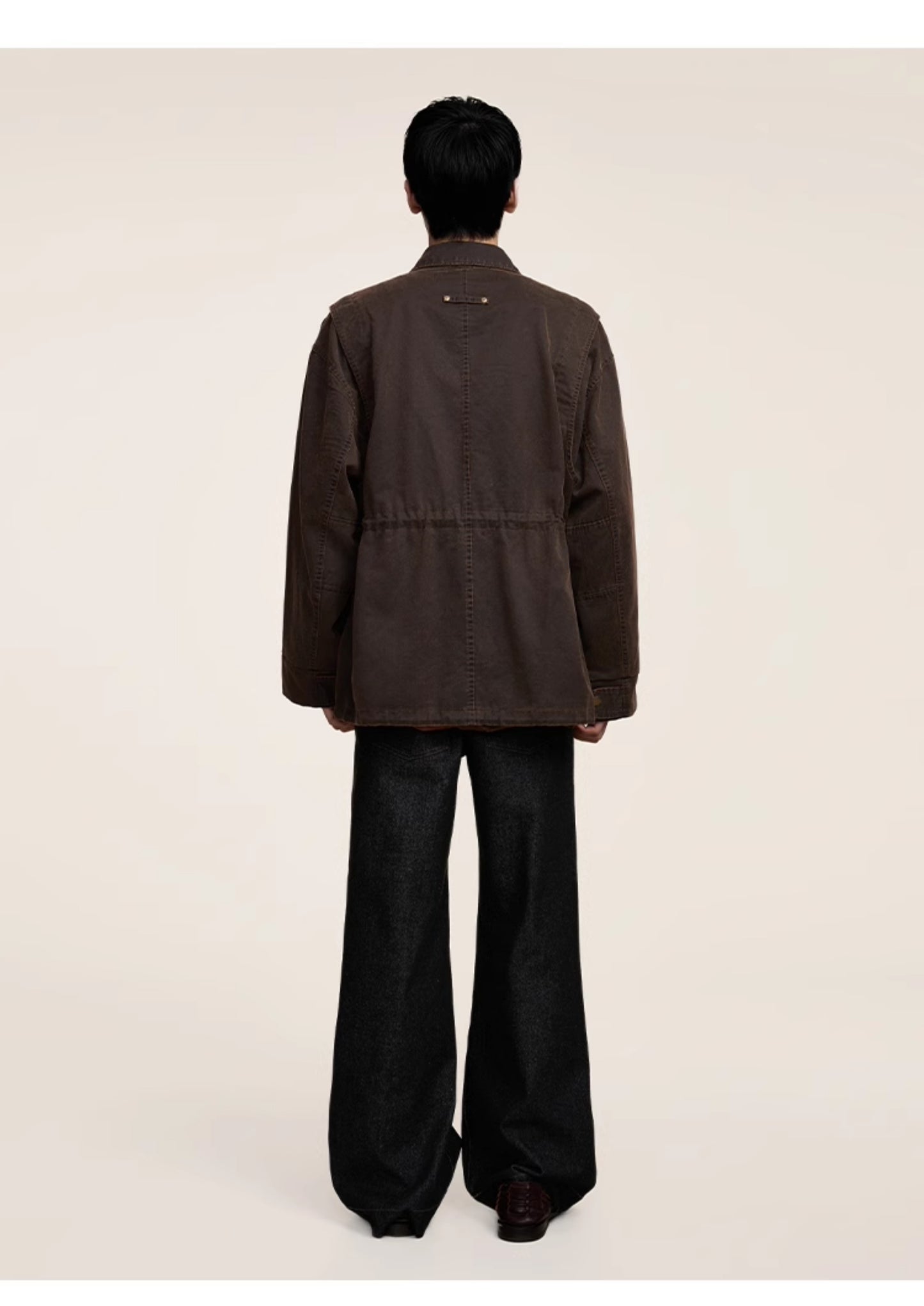 Waxed multi-pocket jacket