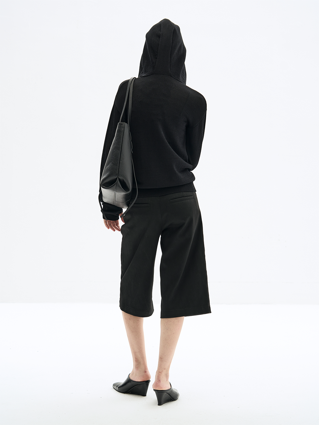 Cardigan with fitted hood