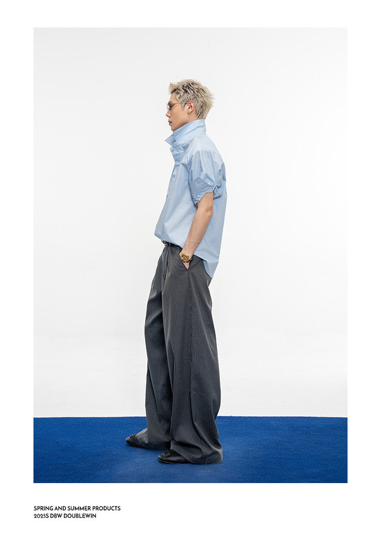 Luxurious Double-Gathered Casual Pants