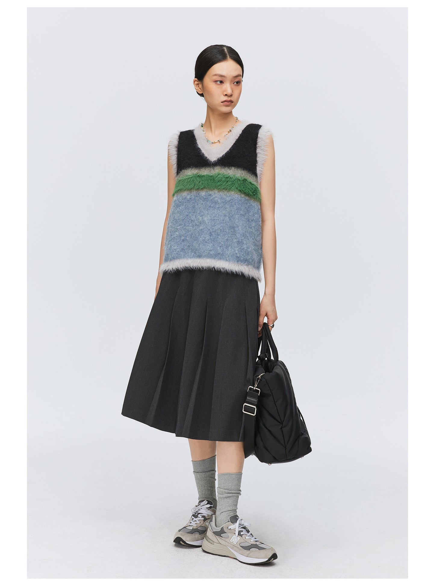 Wool-blend V-neck Vest Sweater