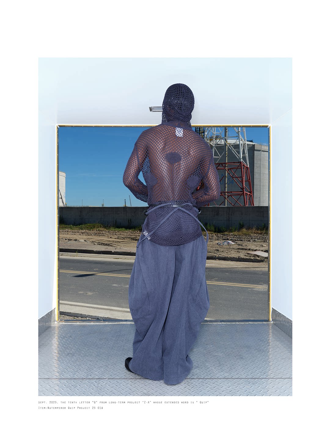 Mesh Graphic Jacquard Knit