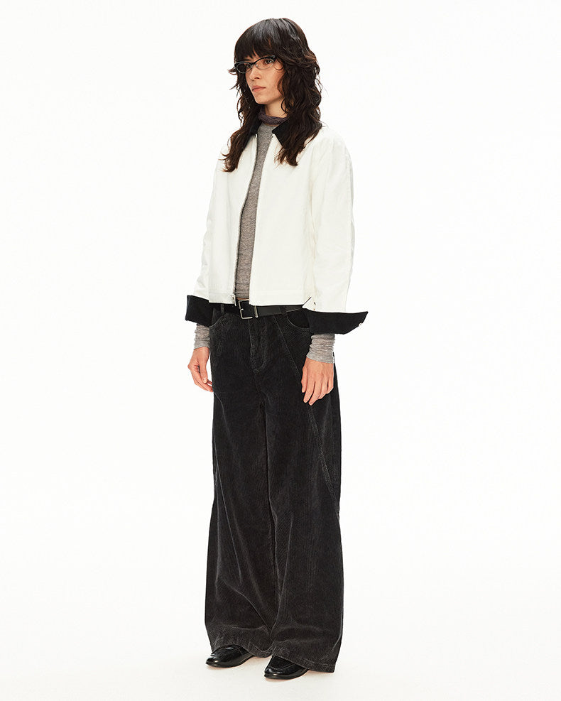 Deconstructed Washed Corduroy Pants