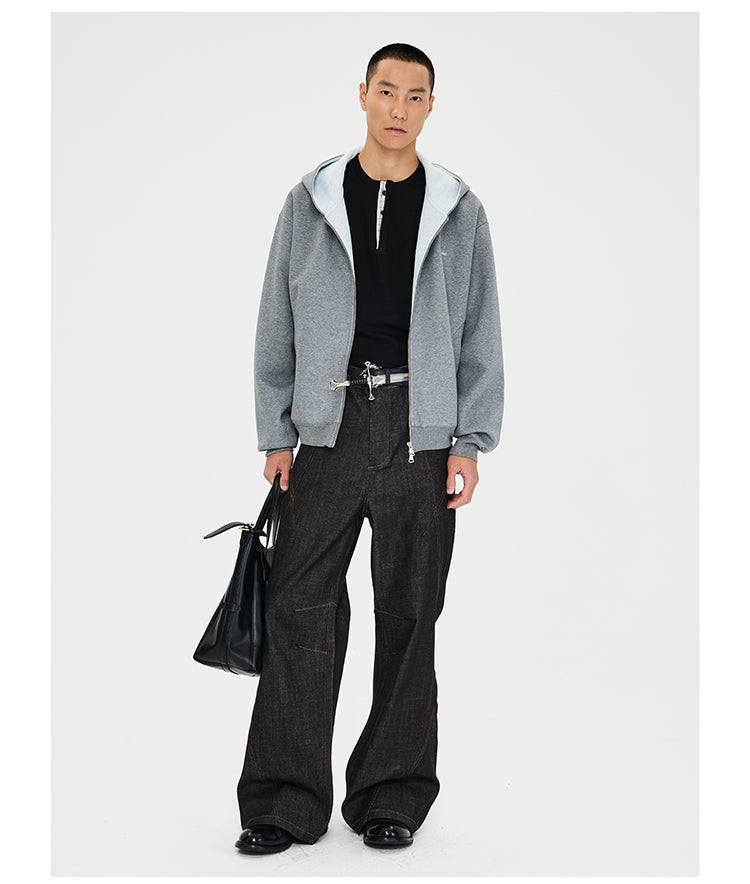 Metal Zipper Shoulder Bag