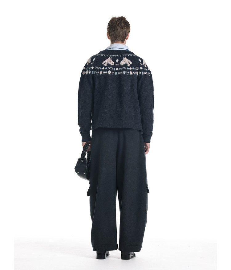 Pony Jacquard Cardigan