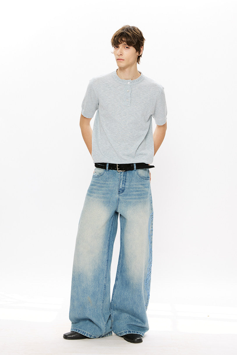 Relaxed-Fit Knit Casual Shirt