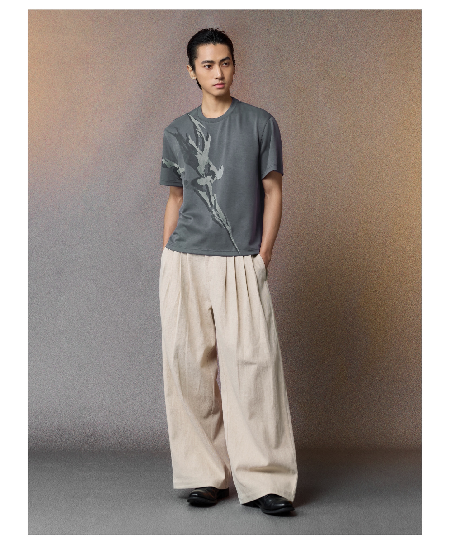 Suede-Print T-Shirt