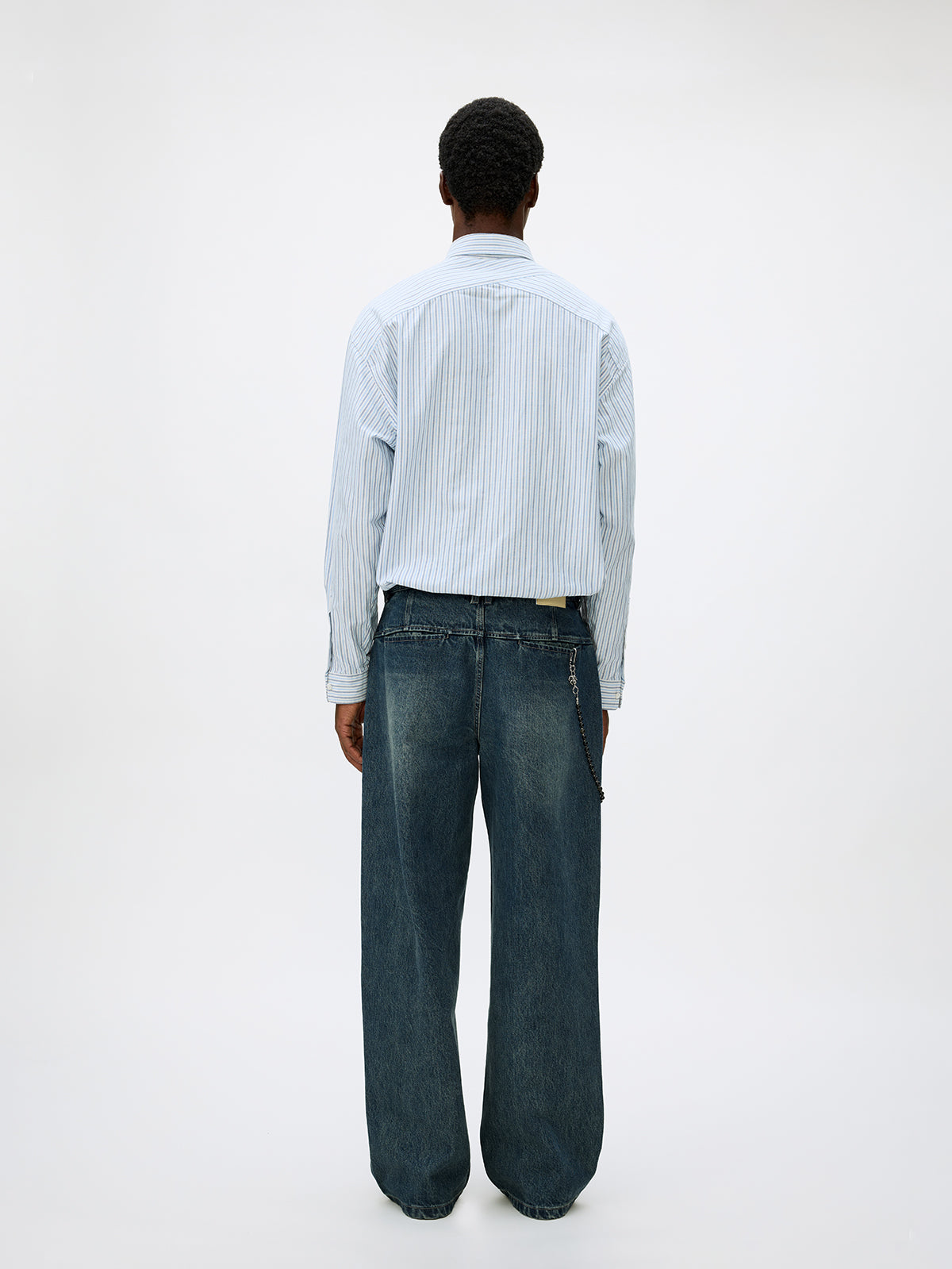 Loose Straight Leg Denim Pants