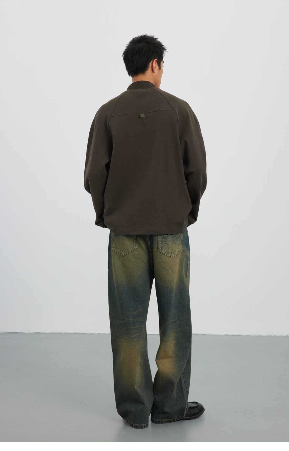 Mud Dye Loose Straight Jeans