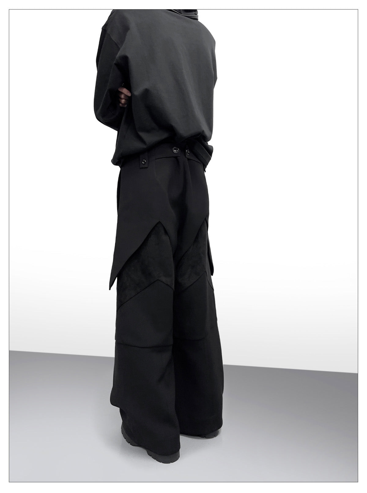 Three-Dimensional Geometrical Wide Leg Pants