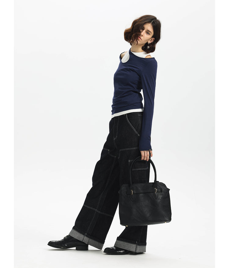 Contrast Stitch Workwear Jeans