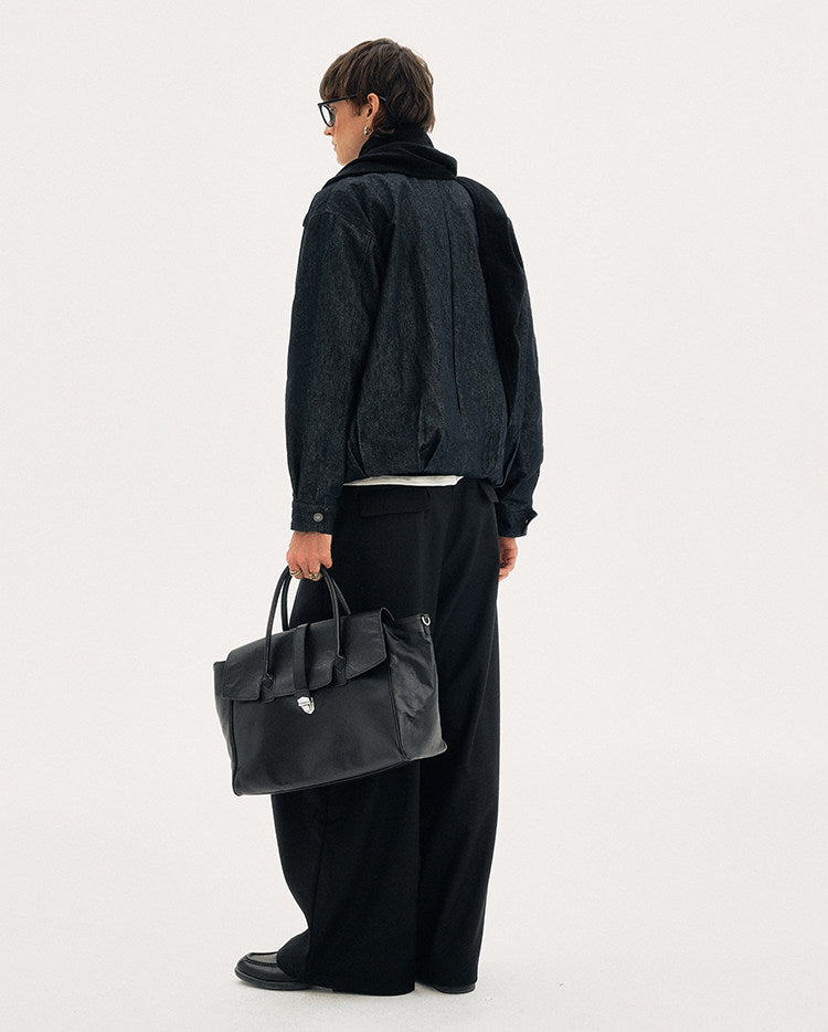 Retro Cut Harrington Denim Jacket