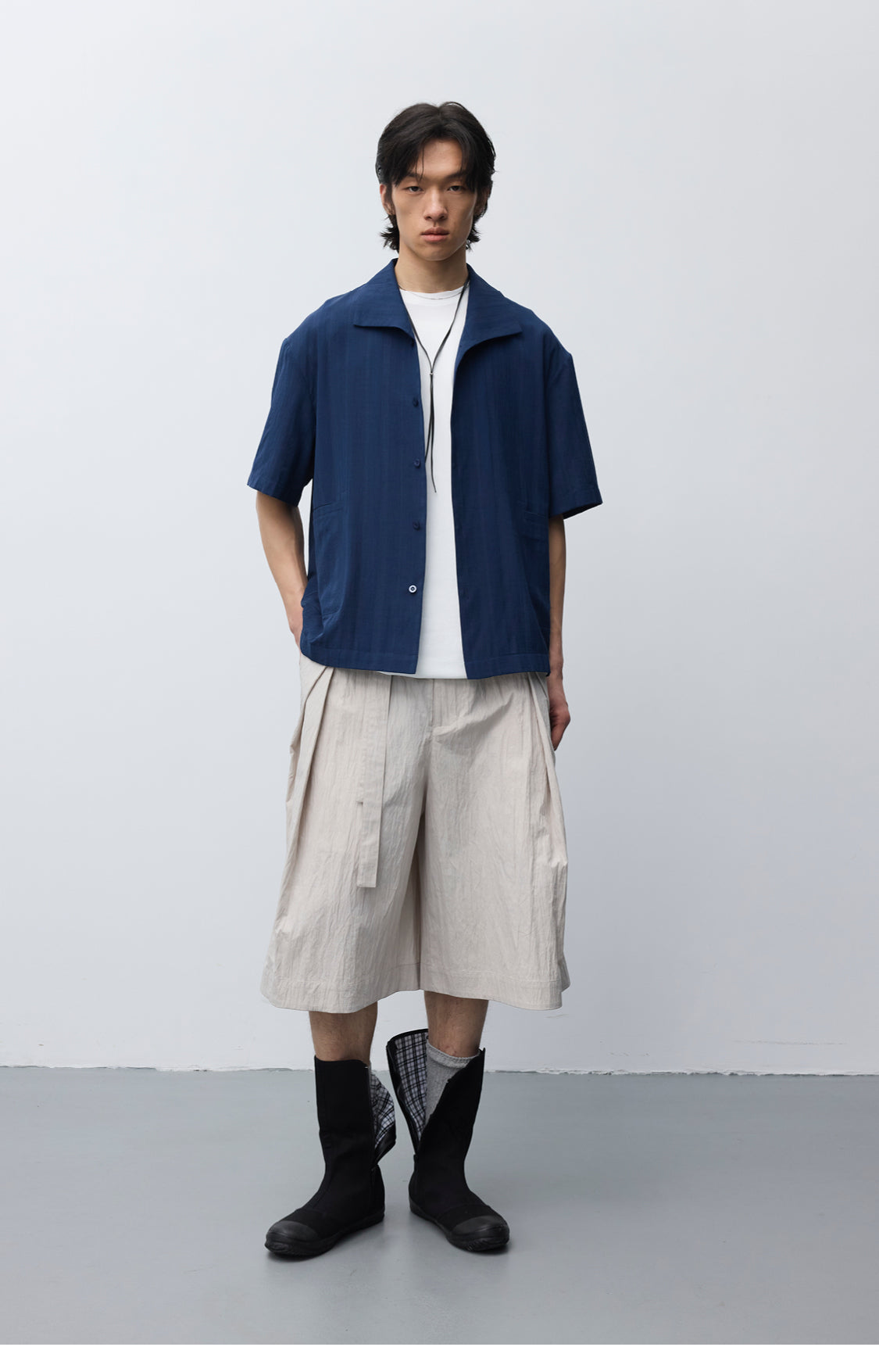 Square Collar Pocket Shirt