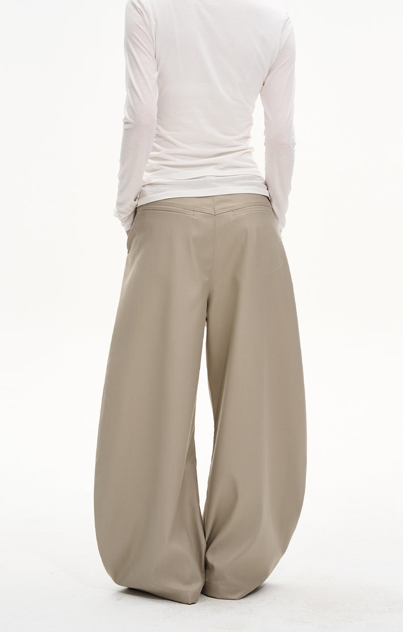 Unisex Pleated Casual Pants