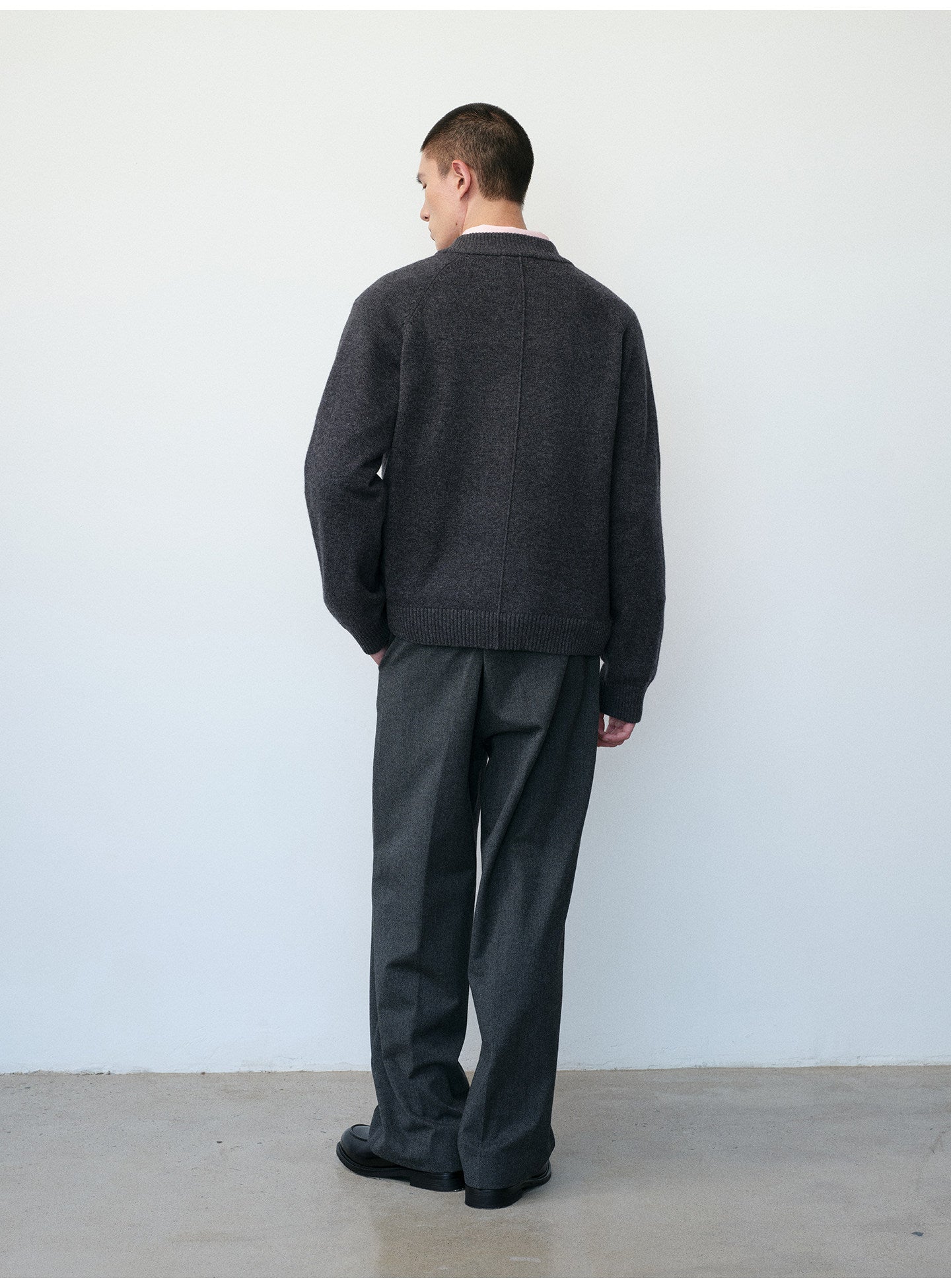 Pure Wool Zipper Cardigan