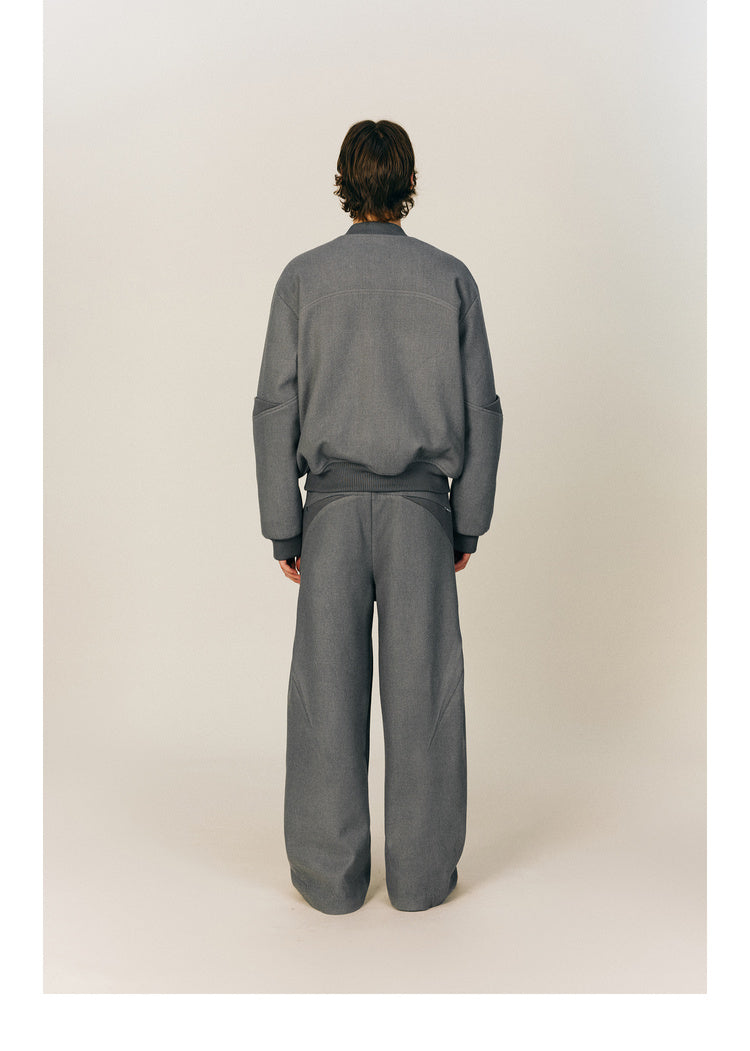 Loose-fitting wool pants