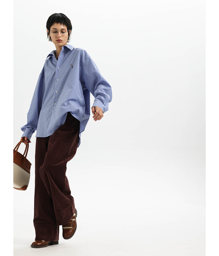 Vintage wash straight pants