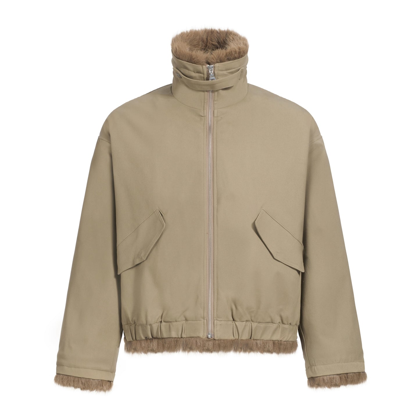 Eco-Friendly Faux Fur Simple Jacket