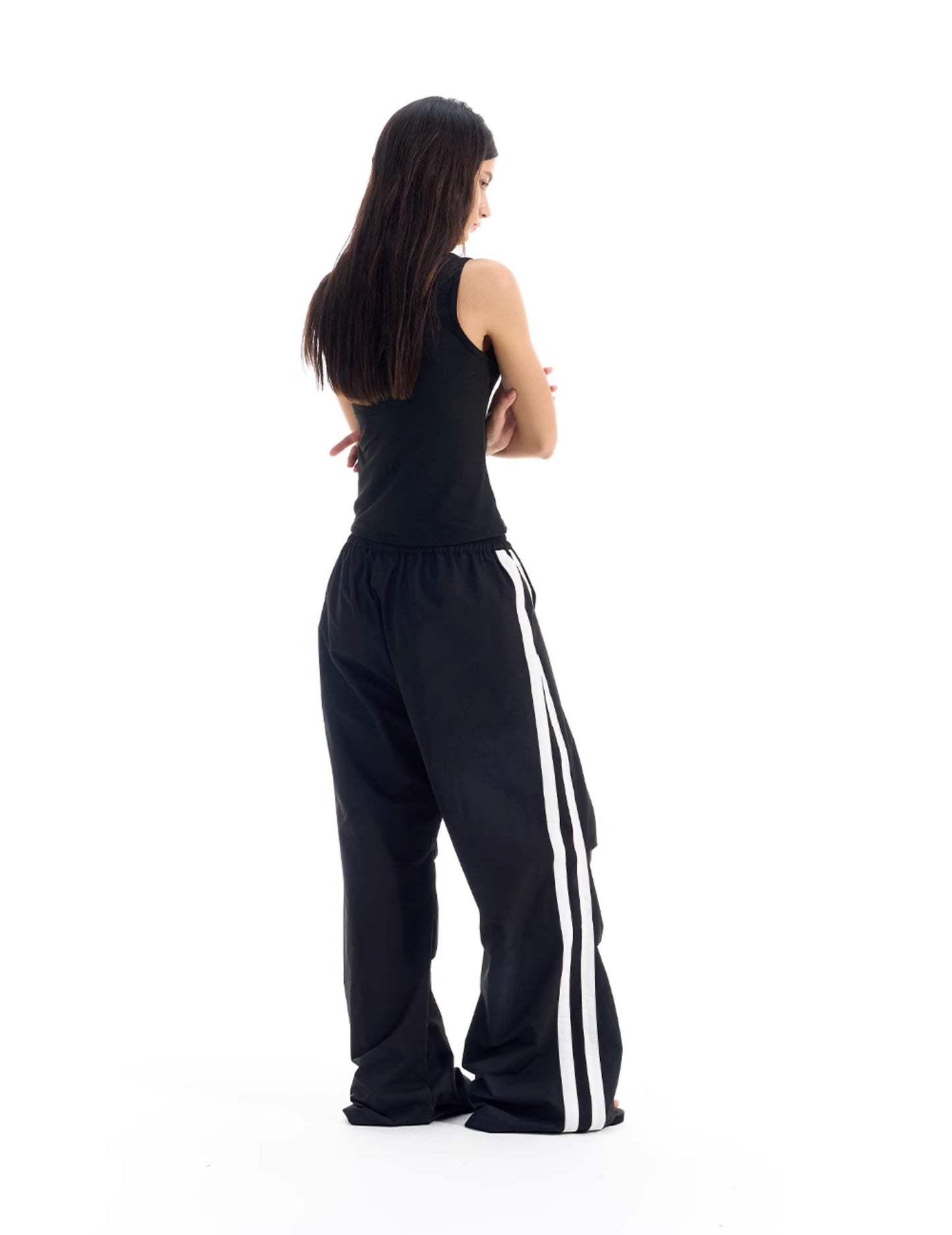 Damage Pleated Casual Pants