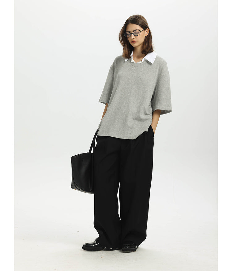 Waffle Contrast Lapel Knit