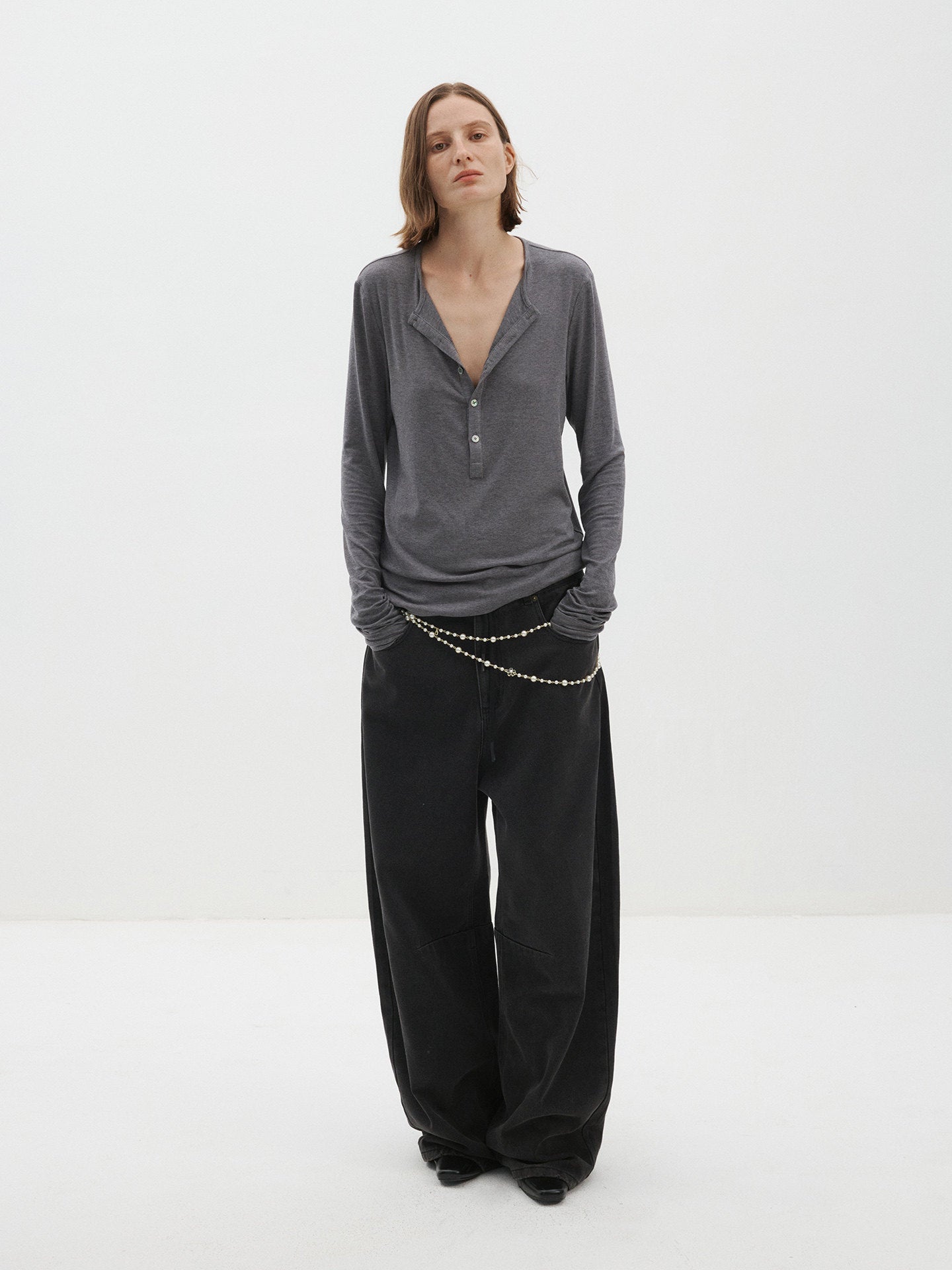 Slim-Fit Stretch Knit Sweater