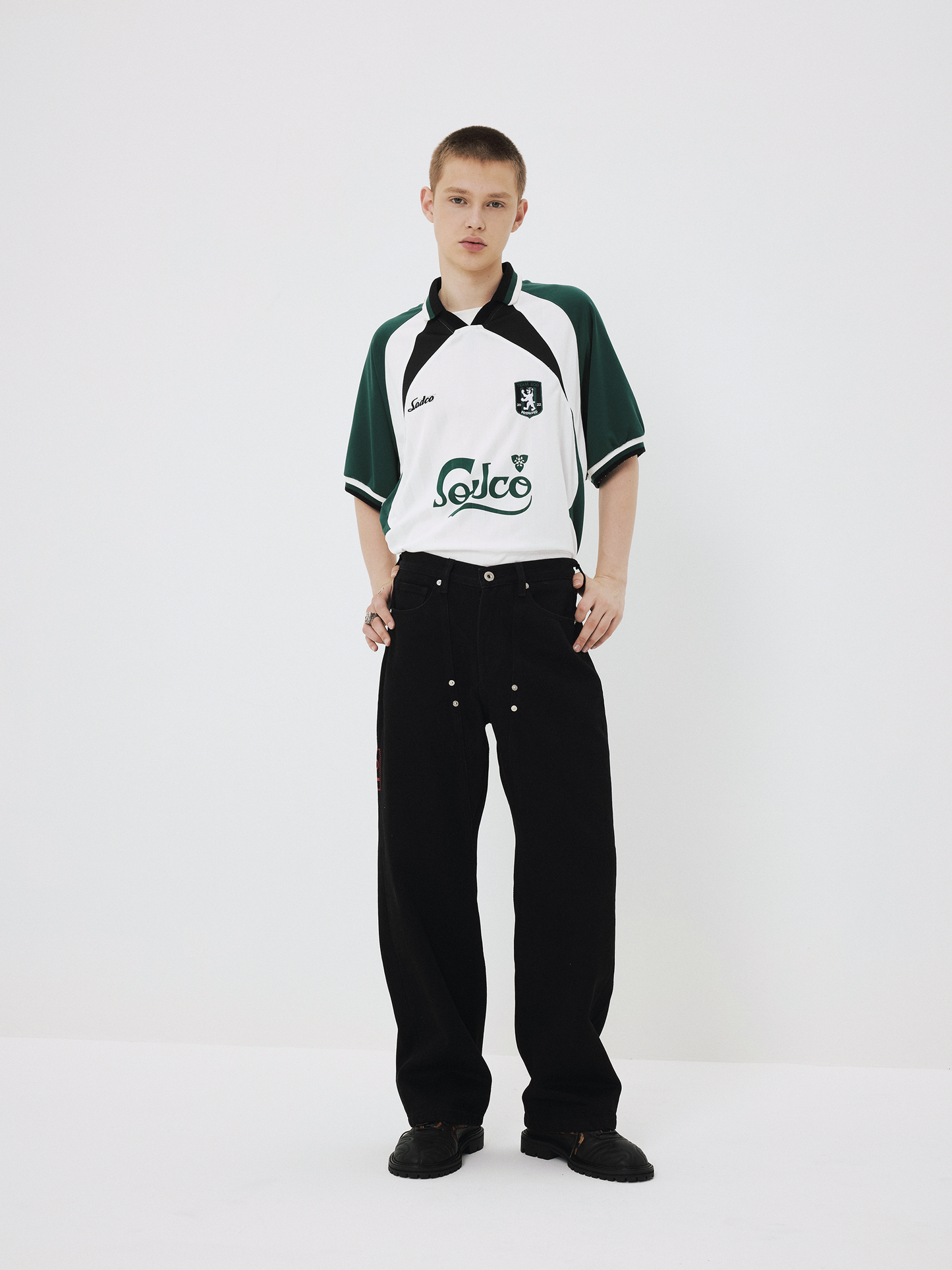Contrast-Design Jersey T-Shirt