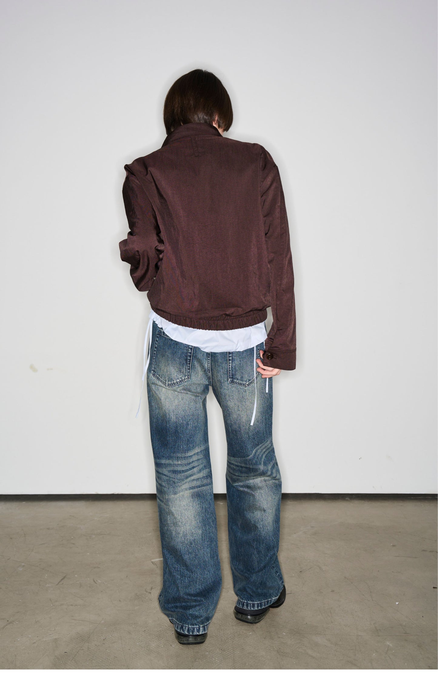 Stand collar short jacket