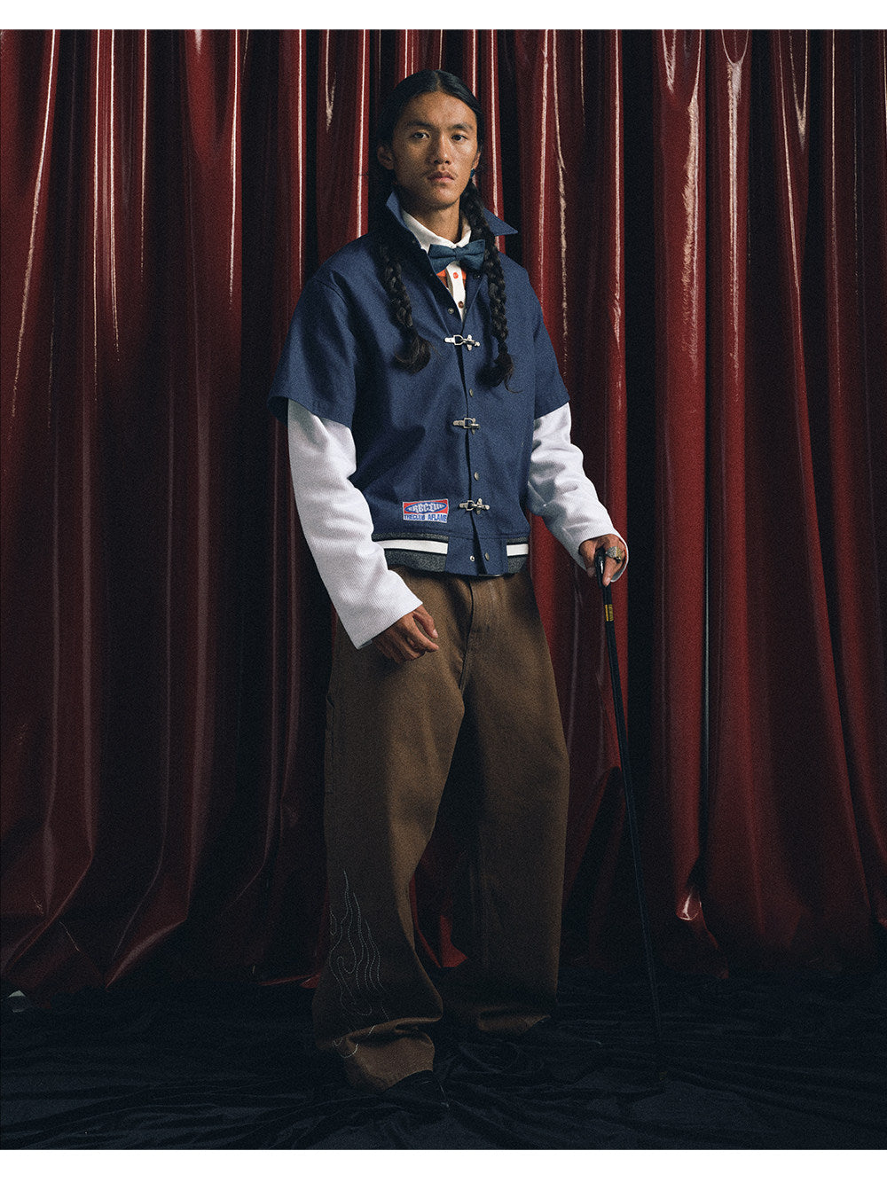 Faux Two-Piece Canvas Jacket