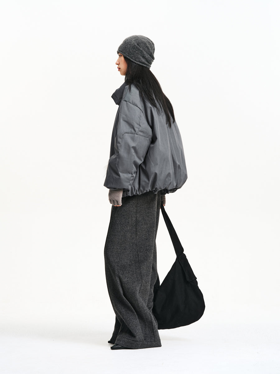 Linen-Style Down Jacket