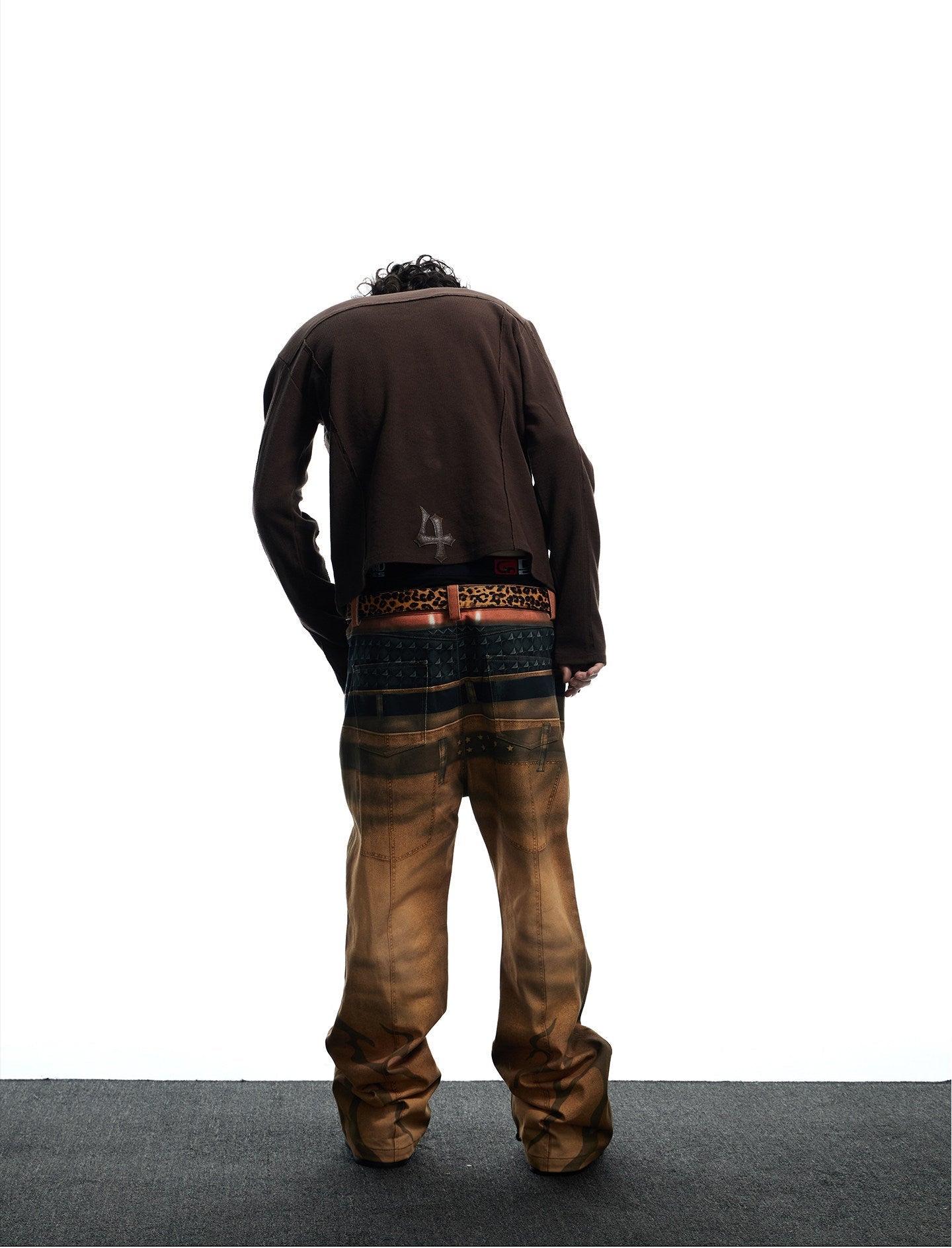 Street Style Waffle Henry Neck T-Shirt