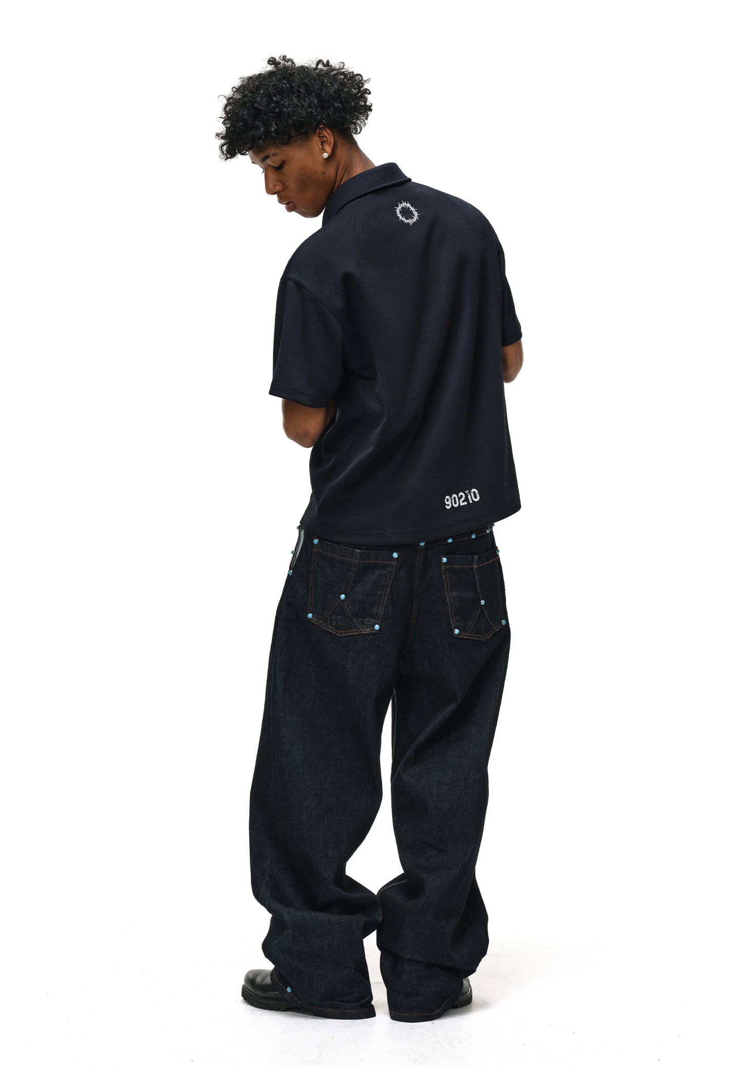 Retro Print Polo Shirt