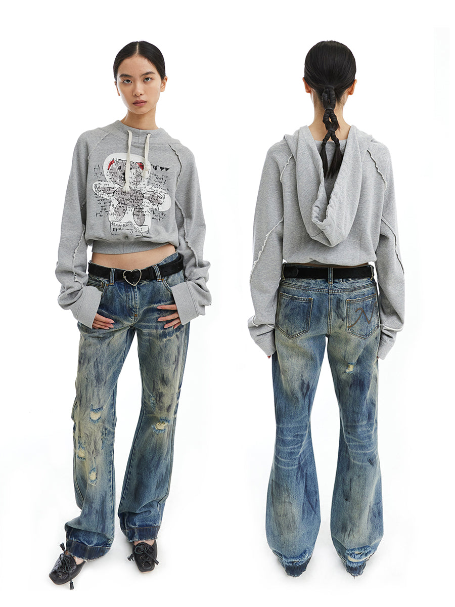 Washed Dirty Fit Jeans