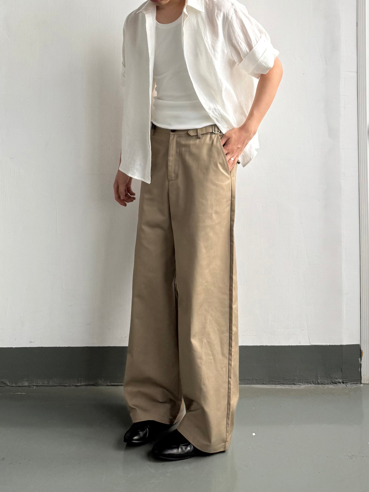 Adjustable Straight-Leg Casual Pants