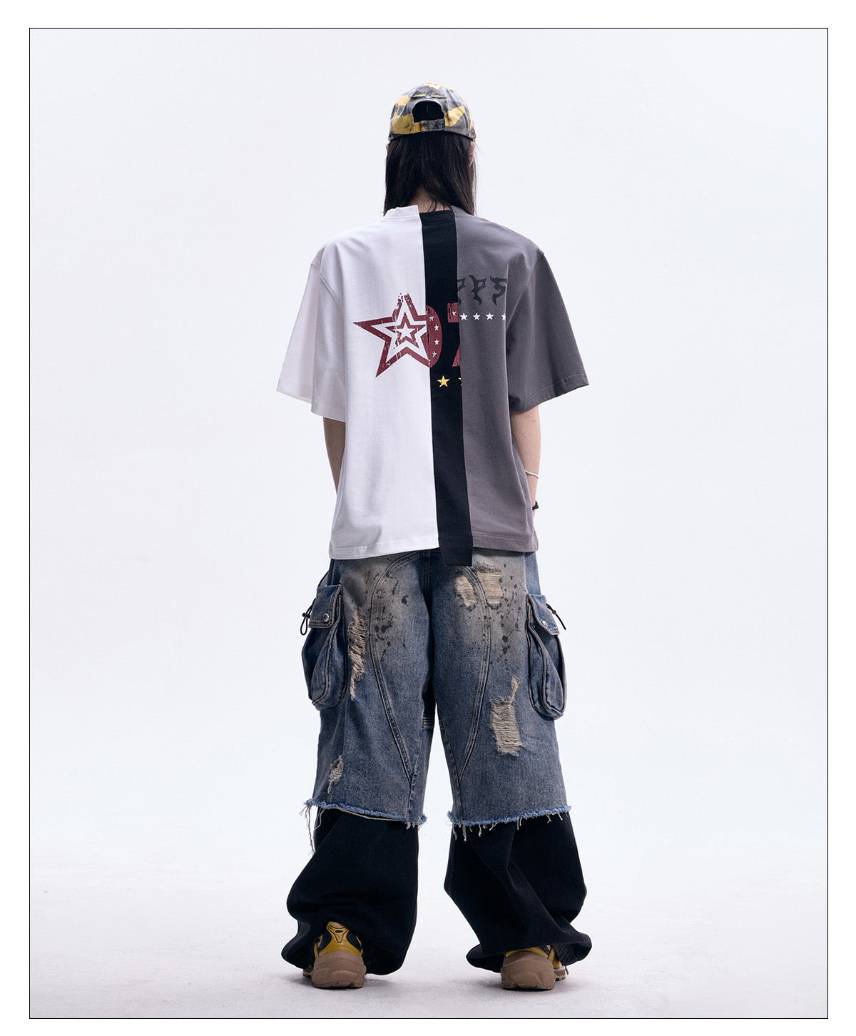 Irregular Stitch Print T-Shirt