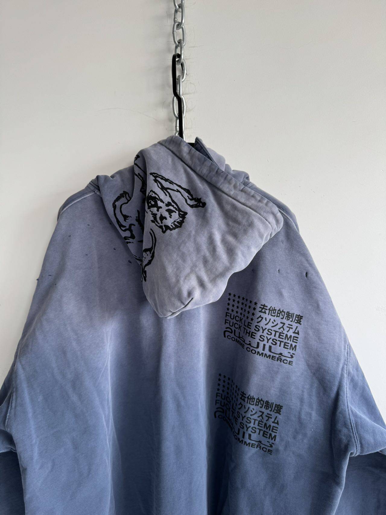 Spray-dyed Printed Hoodie